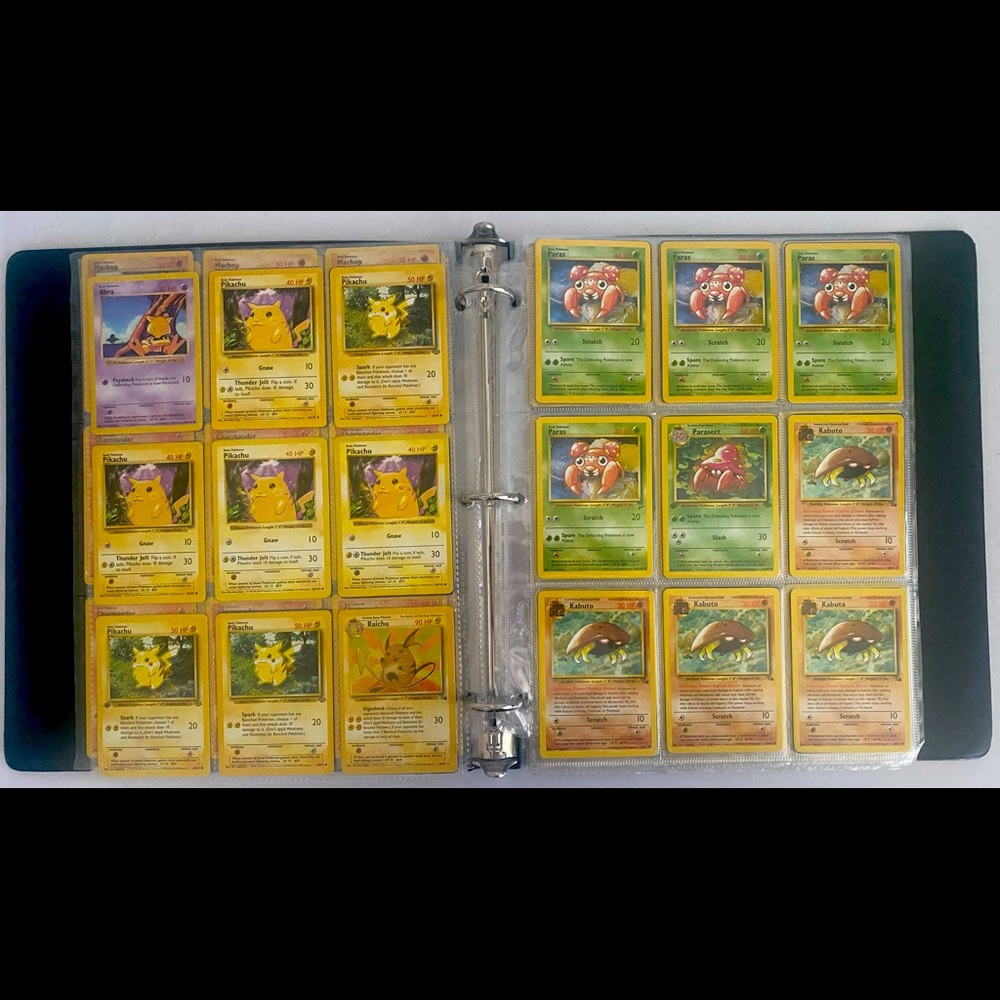 Vintage Pokémon trading cards
